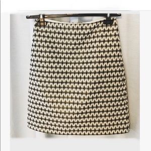 LOFT Skirt, Ivory/Black/Gold, Size 0, New